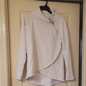 Stylish Light Gray Asymmetrical Zip Jacket